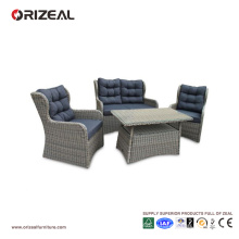 Ensemble de sofa de Reine de dos de rotin extérieur de 4PCS OZ-OR064